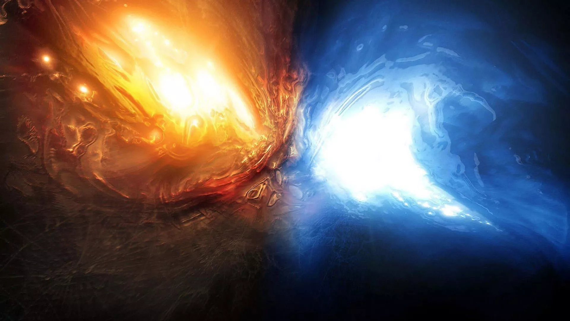 Ginnungagap mito nórdico En el oscuro abismo que dio origen a toda la vida en la mitología nórdica se encontraban las fuerzas del fuego (Muspelheim) y el hielo (Niflheim).