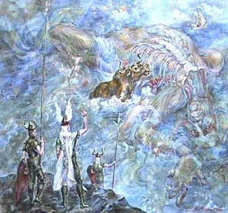 Del cuerpo de Ymir los dioses crearon el mundo y su geografía.