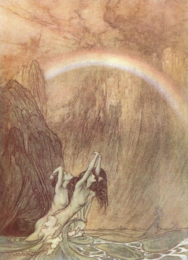 Bifröst El Bifröst representado en una pintura de Arthur Rackham.