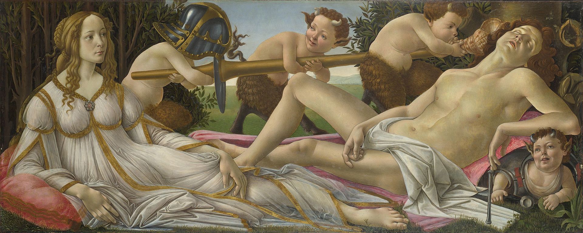 Venus y Marte representados por Botticelli,