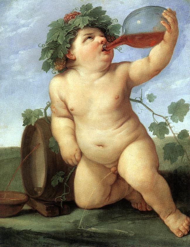 Dionisio bebe vino