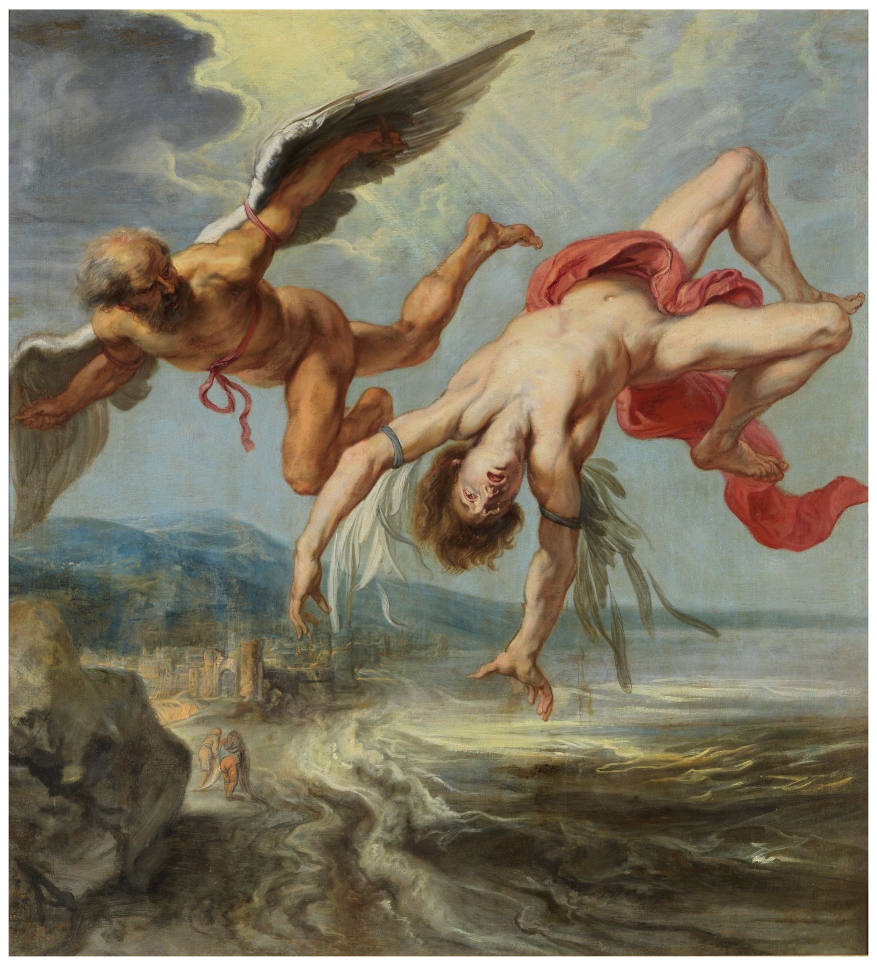 La caída de Ícaro. Pintura de Jacob Peeter Gowy. ©Museo Nacional del Prado
