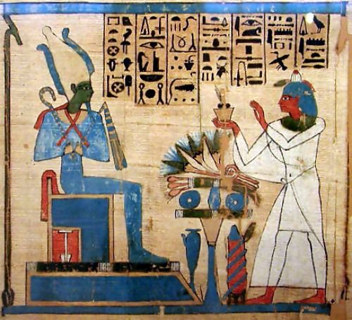 Osiris representado como el rey del inframundo.