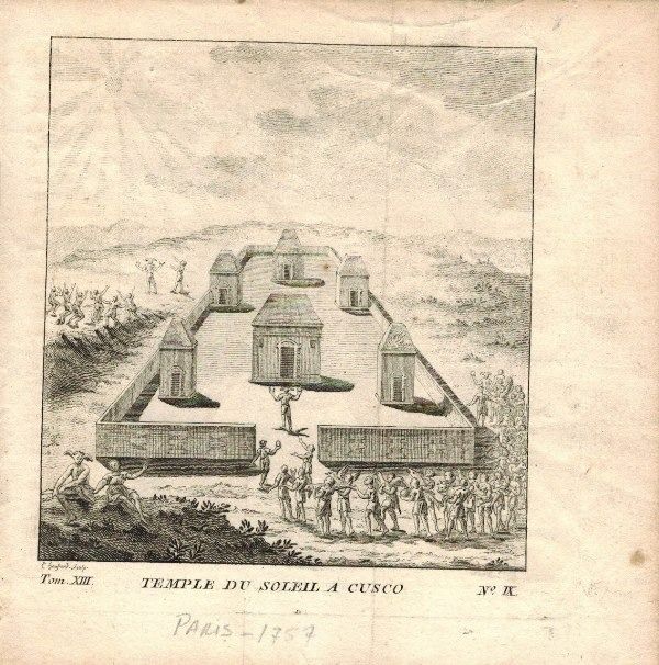 Coricancha el templo del sol en 1757.
